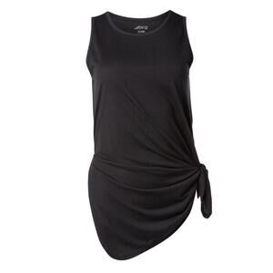 BCG Women's Side‎ Tie Sleeveless Jersey Crew Neck Tank Top in Black XS